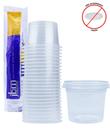 Pote Descartavel 500ml Pp Transparente 50un - Jbm