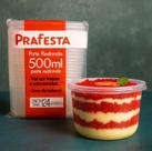 Pote descartavel c tampa marmita vasilha quentinha freezer microondas congelamento porção 500ml 24un