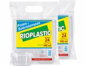 Pote Descartavel Redondo Plastico Com Tampa Marmita 140 ml Com 24 unidades