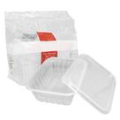 Pote Descartável Retangular Transparente 250ml Fardo 24un