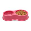 Pote Duplo Para Pet Rosa Cinquetti, Comedouro E Bebedouro Duplo Para Animais, Rosa, Feito Com Material Durável E Fácil D