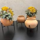 Pote Em Cerâmica Lucila Com Suporte Casa De Valentina - Pç