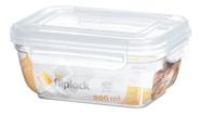 Pote Fliplock Em Plástico Transparente 800ml Rischioto Pote Fliplock Em Plástico Transparente 800ml Rischioto