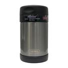 Pote Frasco Térmico Thermos 470ml Preto com Colher Dobrável