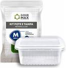 Pote gour max retangular 500ml com 24 unidades