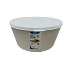 Pote Grande 30cm Com Tampa Hermetica Redondo Cinza Cony