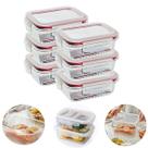 Pote Hemertico Vidro Organizador Micro-ondas 1520ml 6 Unidade