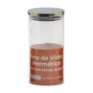 Pote Hermético 1,5L Tampa Inox Armazenamento Alimentos Vidro Pote Hermético 1,5L Tampa Inox Armazenamento Alimentos Vidro
