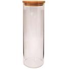 Pote Hermético 1650ml Vidro Borosilicato Tampa Bambu Vika Pote Hermético 1650ml Vidro Borosilicato Tampa Bambu Vika
