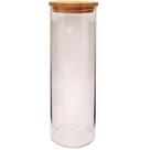 Pote Hermético 1650ml Vidro Borosilicato Tampa Bambu Vika Pote Hermético 1650ml Vidro Borosilicato Tampa Bambu Vika