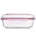 Pote Hermético 370ml 14,5cm De Comprimento Retangular Vidro Borossilicato Com Tampa