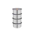Pote Hermetico 450ml Redondo Inox Vedacao Tampa Guardar Lanche Tempero Cozinha Pote Hermetico 450ml Redondo Inox Vedacao Tampa Guardar Lanche Tempero Cozinha