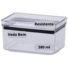 Pote Hermético Acrílico Quadrado Tampa Trava Transparente Para Alimento Condimento Pote Hermético Acrílico Quadrado Tampa Trava Transparente Para Alimento Condimento