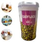 Pote Hermético Acrílico Redondo Grande 800ml Cor Branco Pote Hermético Acrílico Redondo Grande 800ml Cor Branco