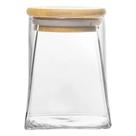 Pote Hermético Borosilicato com Tampa em Bambu 350ml Quanhe Pote Hermético Borosilicato com Tampa em Bambu 350ml Quanhe