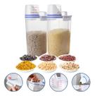 Pote Hermético com Medidor Integrado, Ideal para Armazenar Grãos e Cereais, com Tampa Vedada e Design Prático para Cozin