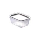 Pote Hermético com Travas 550ml Plasútil Borracha Preto Empilhável Organizador Fitness Alimentos