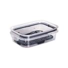 Pote Hermético com Travas Escorredor 500ml Plasútil Preto Tampa Modular Mantimentos Plástico Moderno