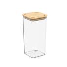 Pote Hermético Coza Modo Bambu 1,2 Litros Cristal Brinox - 40642/3009