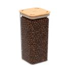 Pote Hermético Cristal com Tampa em Bambu 1,2L linha Modo Coza