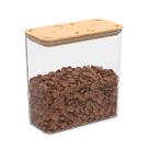 Pote Hermético Cristal com Tampa em Bambu 2,7L linha Modo Coza