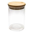 Pote Hermético de Vidro 500 ml com Tampa de Bambu