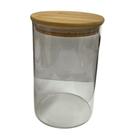 Pote Hermético de Vidro Borossilicato 1,1L com Tampa de Bambu Lehavi Pote Hermético de Vidro Borossilicato 1,1L com Tampa de Bambu Lehavi