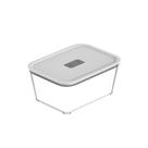 Pote Hermético de Vidro Borossilicato Fresh Lock Branco 2,4L - Ou Pote Hermético de Vidro Borossilicato Fresh Lock Branco 2,4L - Ou