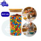 Pote Hermético De Vidro Com Tampa De Bambu 860ML Porta Mantimentos Pote Hermético De Vidro Com Tampa De Bambu 860ML Porta Mantimentos