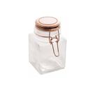 Pote Hermético de Vidro com Tampa de Metal Rosé 7x12cm - Lyor