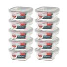 Pote Hermético De Vidro Kit C/ 10 Potes De 520ml - C/ Trava