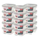 Pote Hermético De Vidro Kit C/ 15 Potes De 520ml - C/ Trava