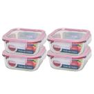 Pote Hermético De Vidro Kit C/ 4 Potes De 1100ml - C/ Trava Dolce Home Pote Hermético De Vidro Kit C/ 4 Potes De 1100ml - C/ Trava Dolce Home