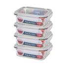 Pote Hermético De Vidro Kit C/ 4 Potes De 1480ml - C/ Trava Dolce Home Pote Hermético De Vidro Kit C/ 4 Potes De 1480ml - C/ Trava Dolce Home