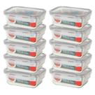 Pote Hermético De Vidro Marmita Kit C/10 De 660ml -com Trava - Dolce Home