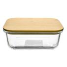 Pote Hermético em Vidro Retangular Tampa em Bambu 640ml - Vista Home Pote Hermético em Vidro Retangular Tampa em Bambu 640ml - Vista Home