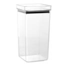 Pote Hermético Empilhável Transparente Quadrado 1100ml Porta Temperos Mantimentos Alimentos Pote Hermético Empilhável Transparente Quadrado 1100ml Porta Temperos Mantimentos Alimentos