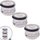 Pote hermético Flip decorado 700ml preto com 3 unidades Plasutil ref.13563