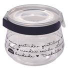 Pote hermético Flip decorado 700ml preto Plasutil ref.13563 Pote hermético Flip decorado 700ml preto Plasutil ref.13563