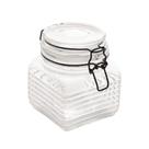Pote Hermético Lyor Preto de Vidro com Metal 750ml Pote Hermético Lyor Preto de Vidro com Metal 750ml