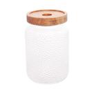 Pote hérmetico martelado com tampa de madeira acácia 700ML Pote hérmetico martelado com tampa de madeira acácia 700ML