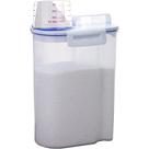 Pote hermético multiuso com medidor 2,5kg com tampa dosadora, vedação de silicone e alça portátil