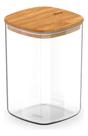 Pote Hermético Organizador Tampa De Bambu 1 Litro Natural Pote Hermético Organizador Tampa De Bambu 1 Litro Natural