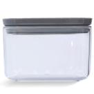 Pote Hermético Plasvale Pequeno 500ml Cristal Quadrado para Mantimentos Chumbo