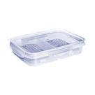 Pote Hermético Porta Frios Com Travas Escorredor 1 Litro Para Frios Frutas Vegetais Alimentos Divisória