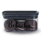 Pote Hermético Porta Mantimentos Empilhavel Vedado c/ Etiquetas 650ml Ou