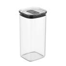 Pote Hermético Quadrado 1,5L com Tampa Vedação para Armazenar Feijão Grãos Cereais Arroz Café Farinha Açúcar Mantimentos Cozinha Organizador Armário