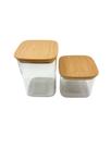 Pote Hermético Quadrado 800ml 500ml de Plástico para Armazenamento de Alimentos Grãos Cereais Bolachas Multiuso Universa Pote Hermético Quadrado 800ml 500ml de Plástico para Armazenamento de Alimentos Grãos Cereais Bolachas Multiuso Universa