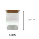 Pote Hermético Quadrado 800ml 500ml de Plástico para Armazenamento de Alimentos Grãos Cereais Bolachas Multiuso Universa Pote Hermético Quadrado 800ml 500ml de Plástico para Armazenamento de Alimentos Grãos Cereais Bolachas Multiuso Universa