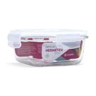 Pote Hermético Quadrado Vidro Borosilicato Tampa 4 Travas Marmita Micro-ondas 520ml Pote Hermético Quadrado Vidro Borosilicato Tampa 4 Travas Marmita Micro-ondas 520ml